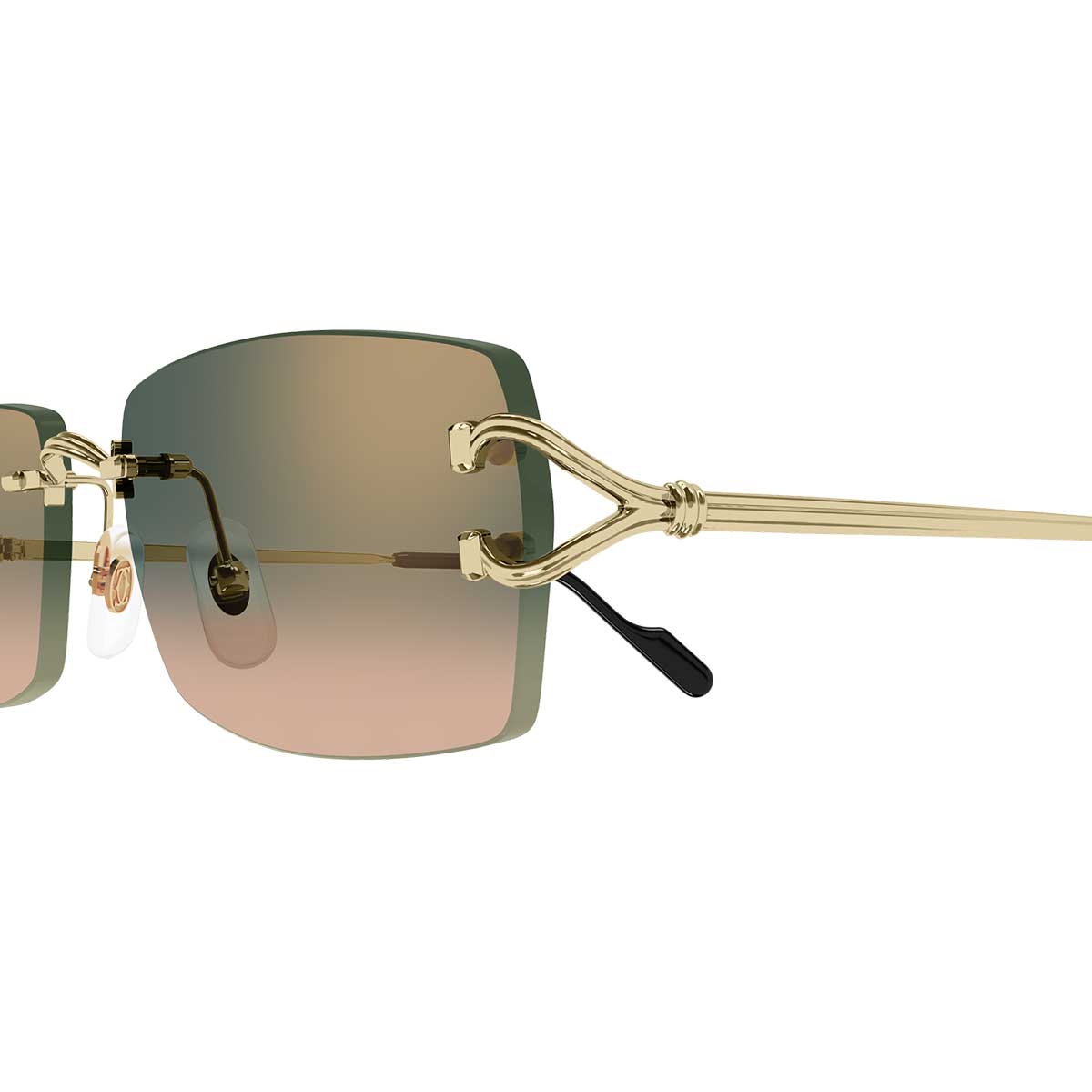 Cartier Occhiali da Sole CT0550S 009 Oro/Verde Uomo