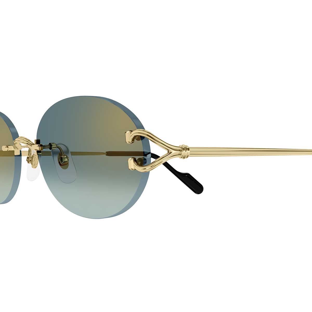 Cartier Occhiali da Sole CT0551S 007 Oro/Verde Unisex