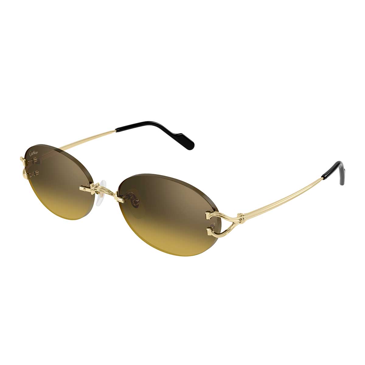 Cartier Occhiali da Sole CT0551S 009 Oro/Marrone Unisex