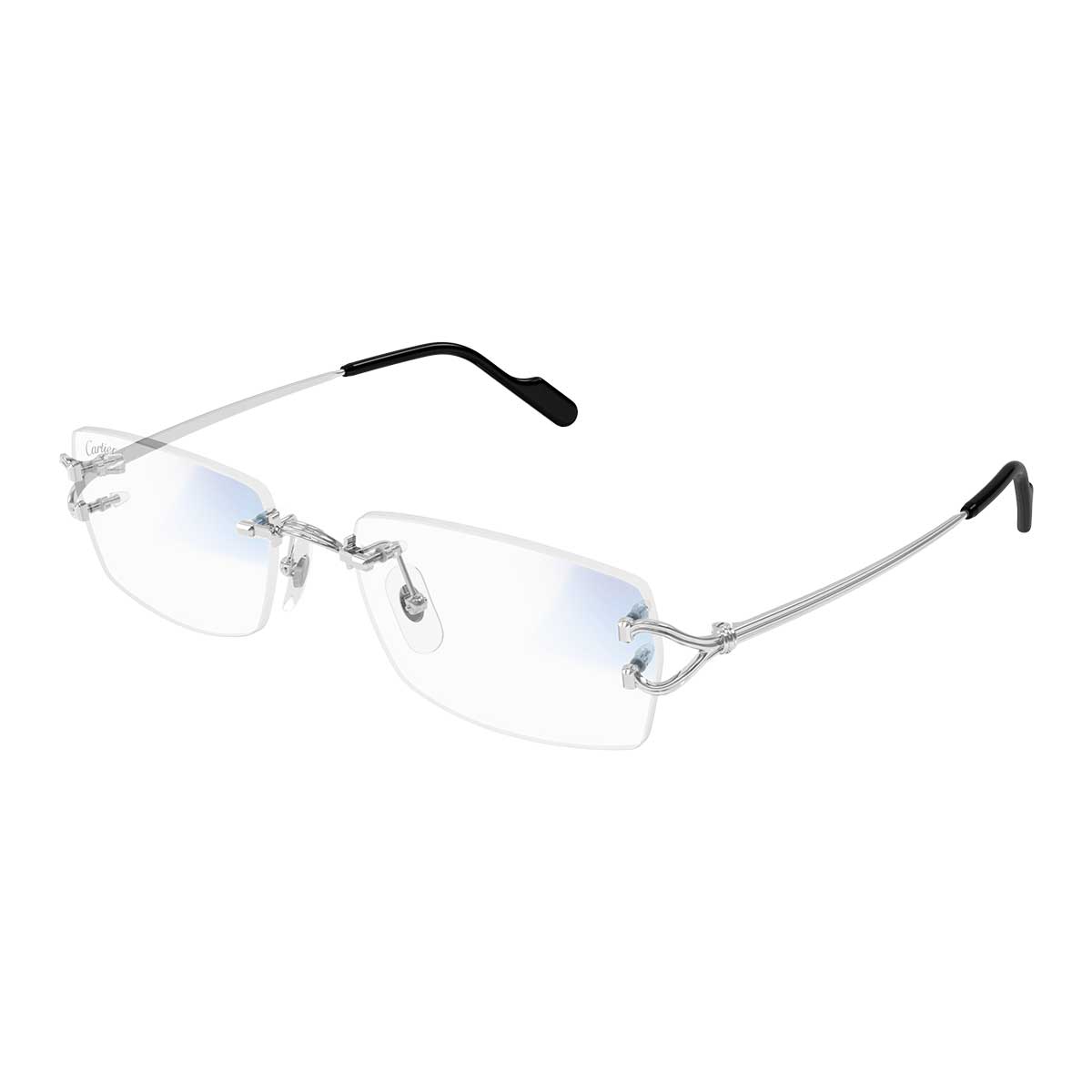 Cartier Occhiali da Sole CT0563S 001 Argento/Trasparente Uomo Fotocromatici 4