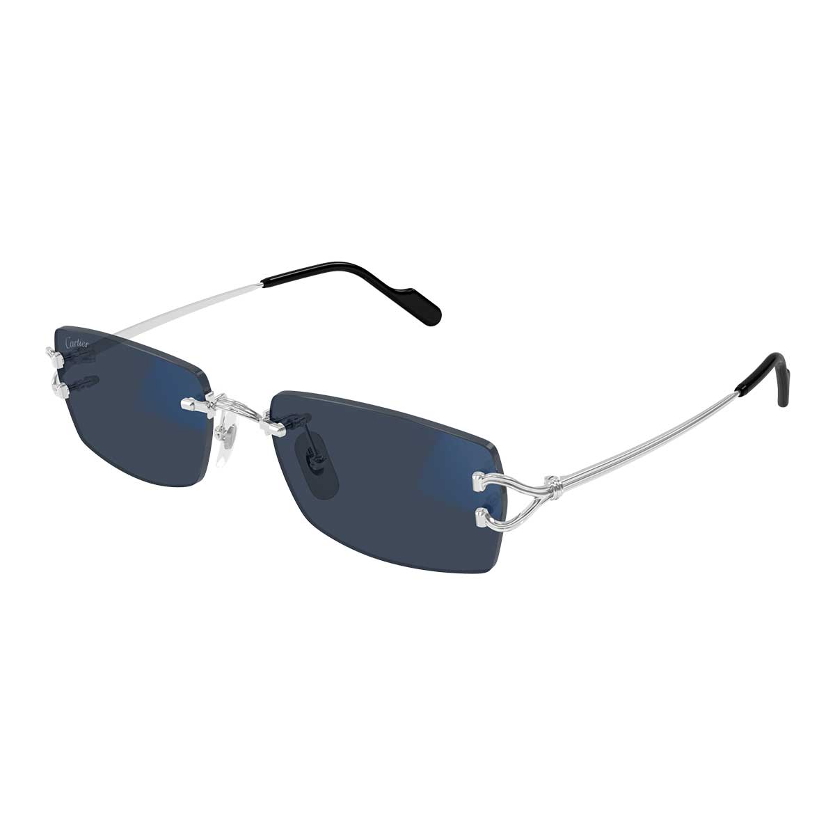 Cartier Occhiali da Sole CT0563S 001 Argento/Trasparente Uomo Fotocromatici 6
