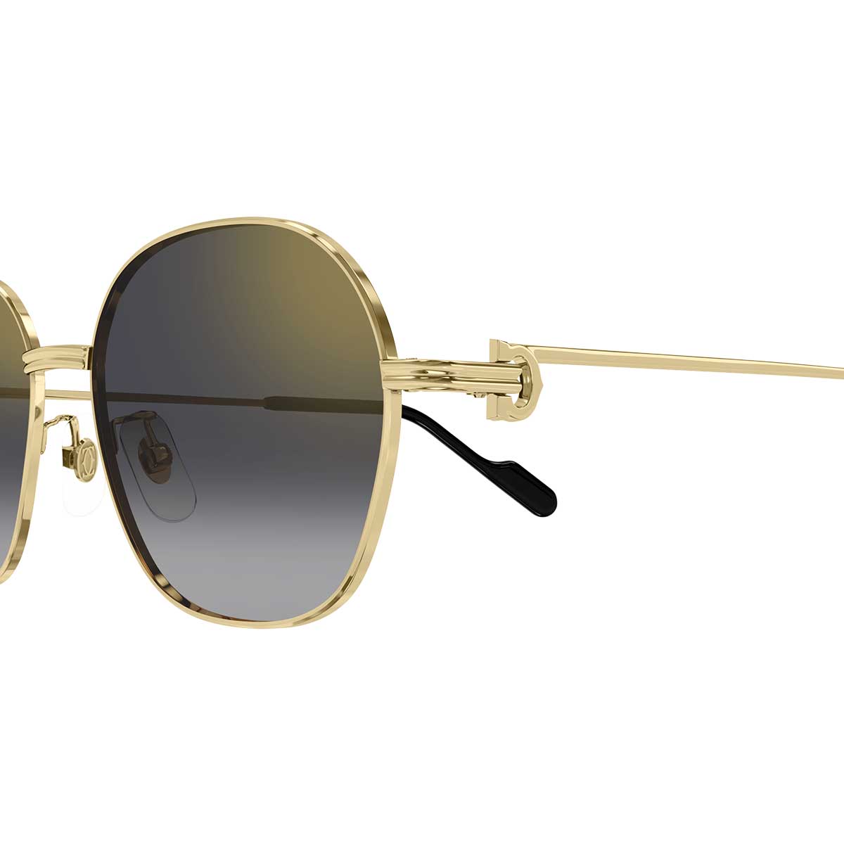 Cartier Occhiali da Sole CT0569SA 001 Oro/Grigio Donna 3