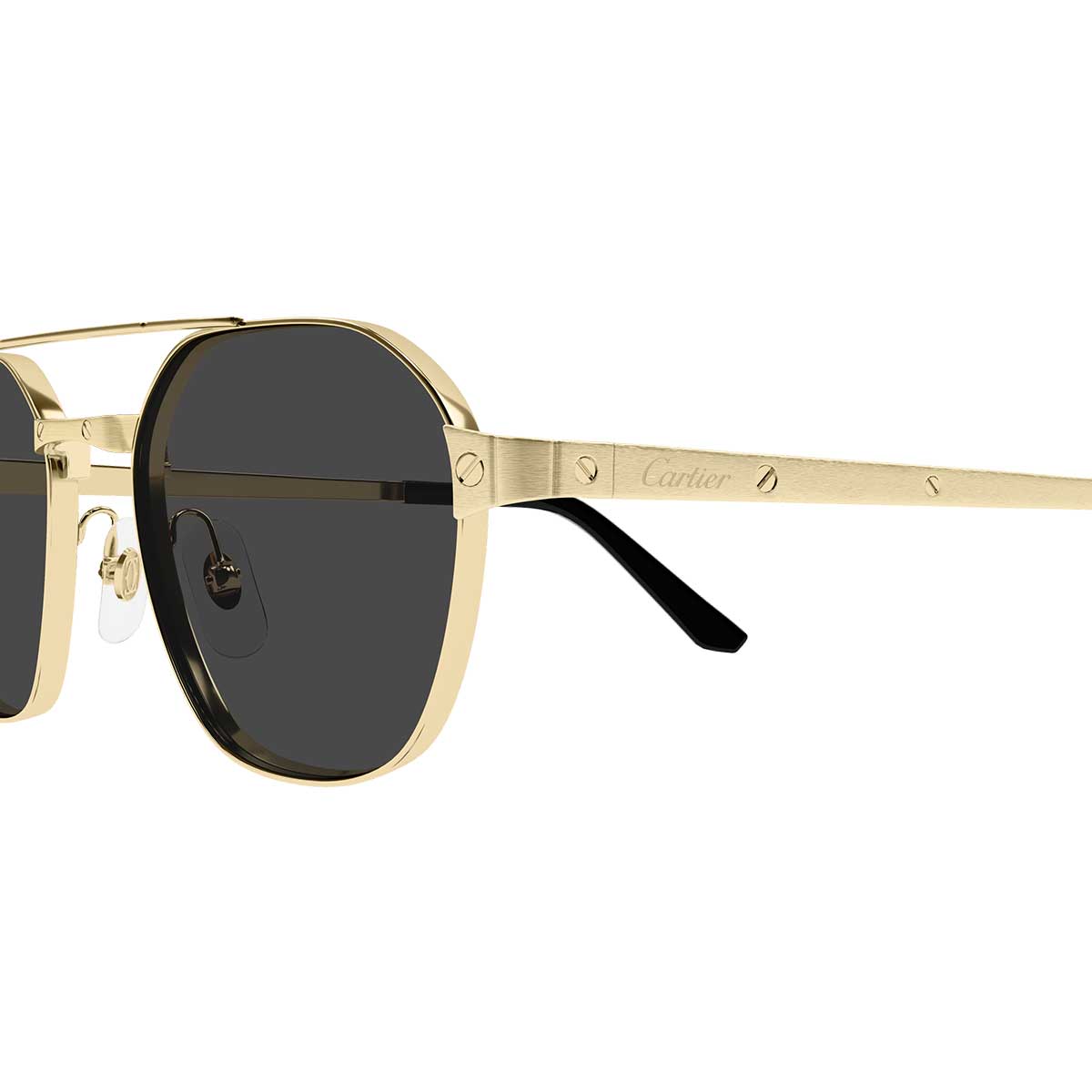 Cartier Occhiali da Sole CT0571S 001 Oro/Grigio Fumo Uomo Polarizzati 3