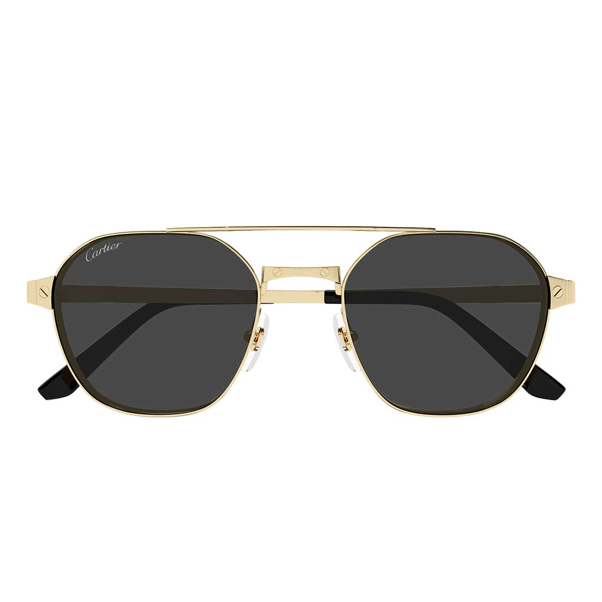 Cartier Occhiali da Sole CT0571S 001 Oro/Grigio Fumo Uomo Polarizzati