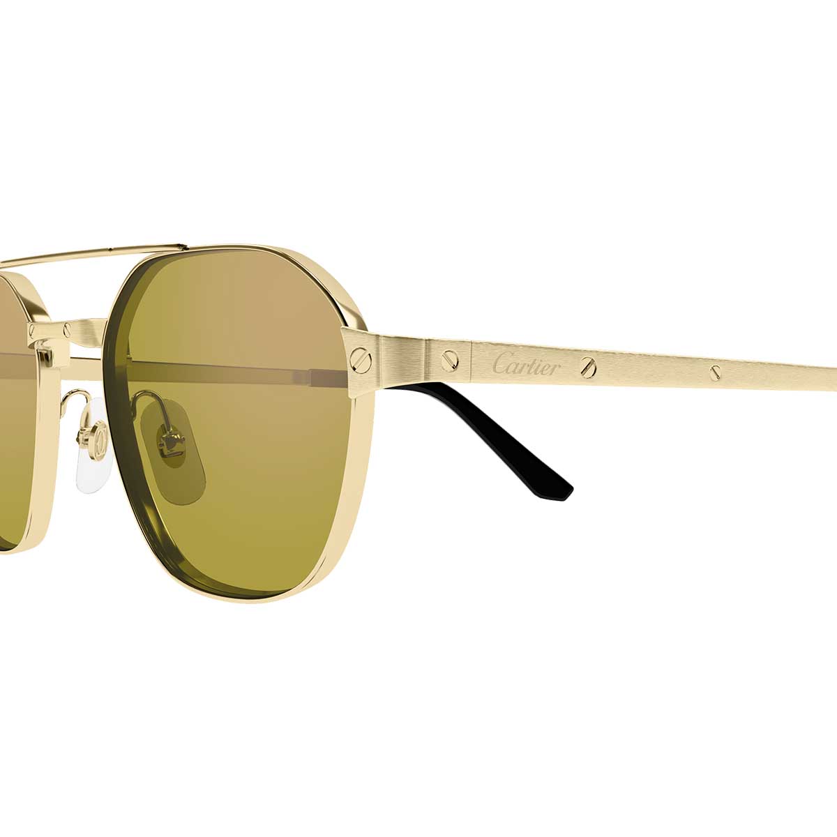 Cartier Occhiali da Sole CT0571S 004 Oro/Giallo Uomo Polarizzati 3