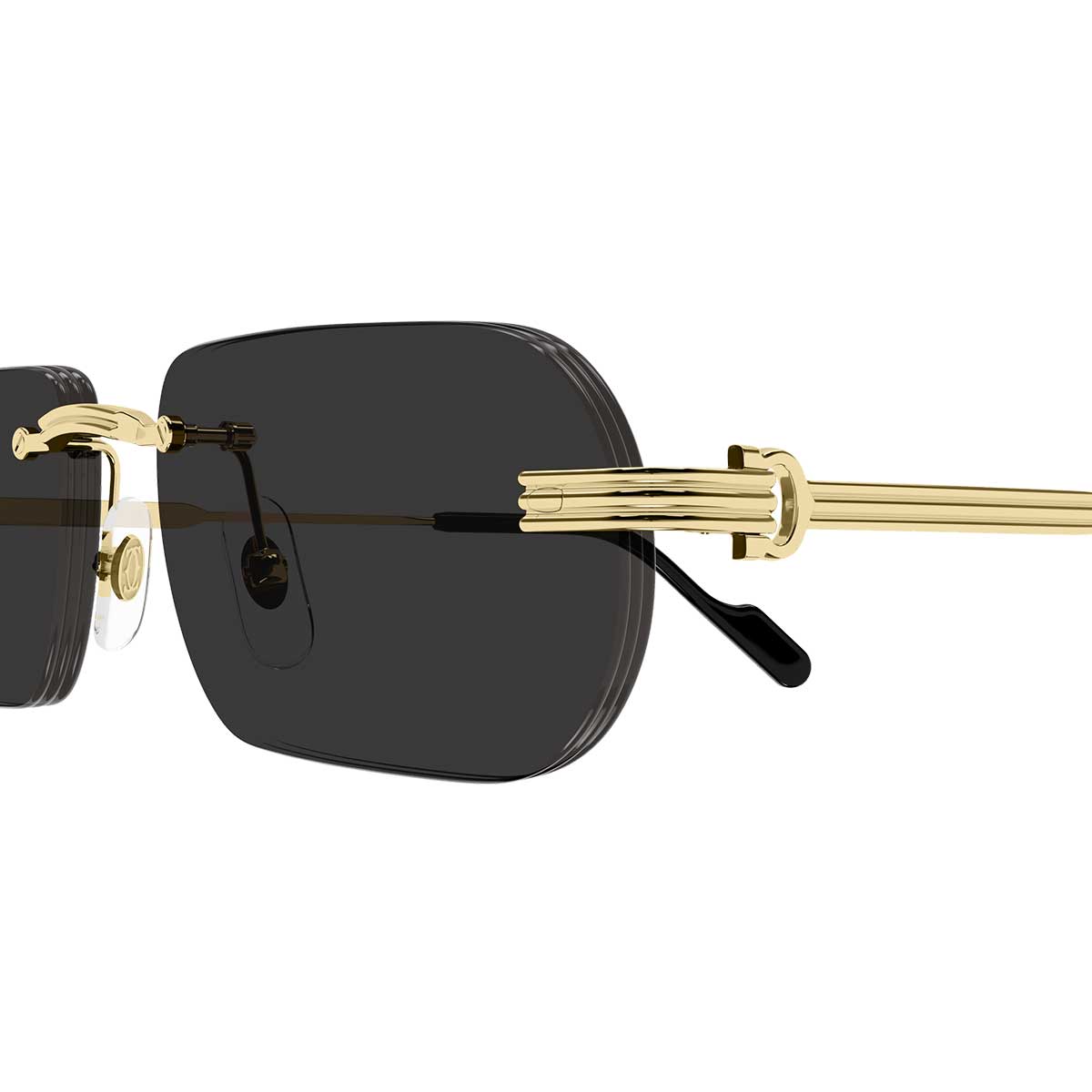 Cartier Occhiali da Sole CT0577S 001 Oro/Grigio Uomo 3