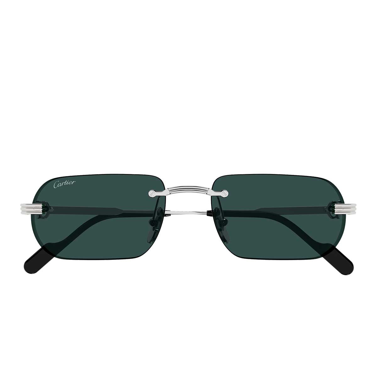Cartier Occhiali da Sole CT0577S 002 Argento/Verde Uomo