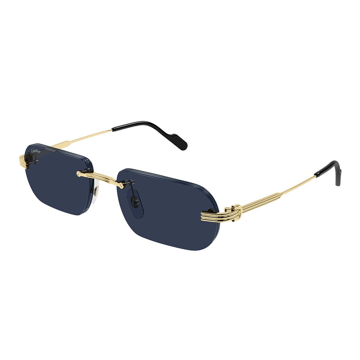 Cartier Occhiali da Sole CT0577S 003 Oro/Blu Uomo 2