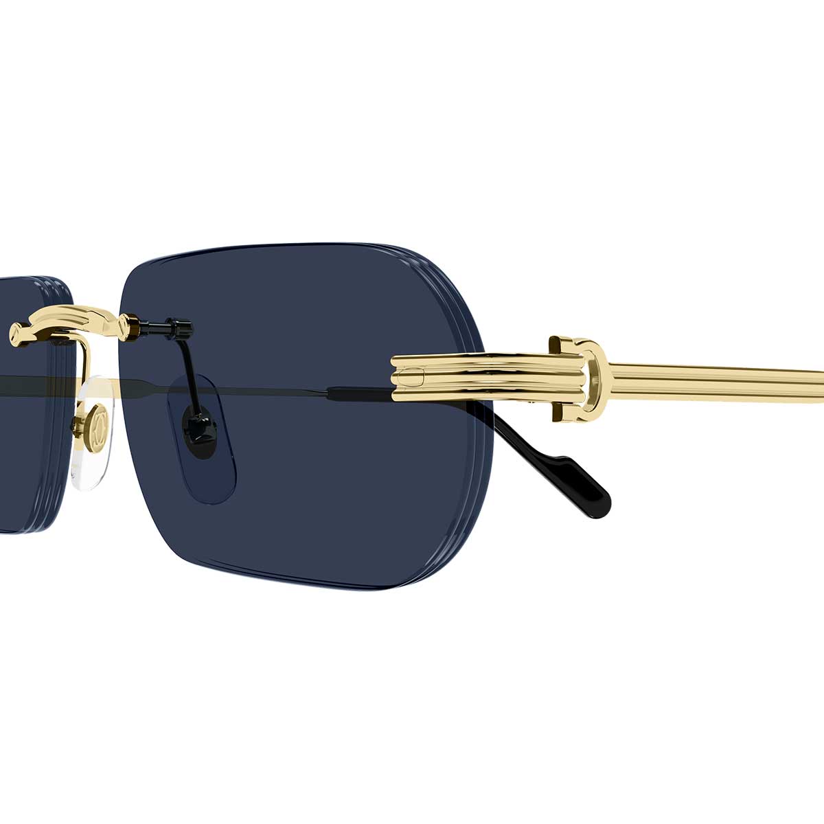Cartier Occhiali da Sole CT0577S 003 Oro/Blu Uomo 3