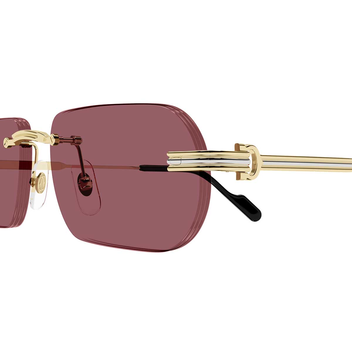 Cartier Occhiali da Sole CT0577S 004 Oro/Rosso Uomo 3