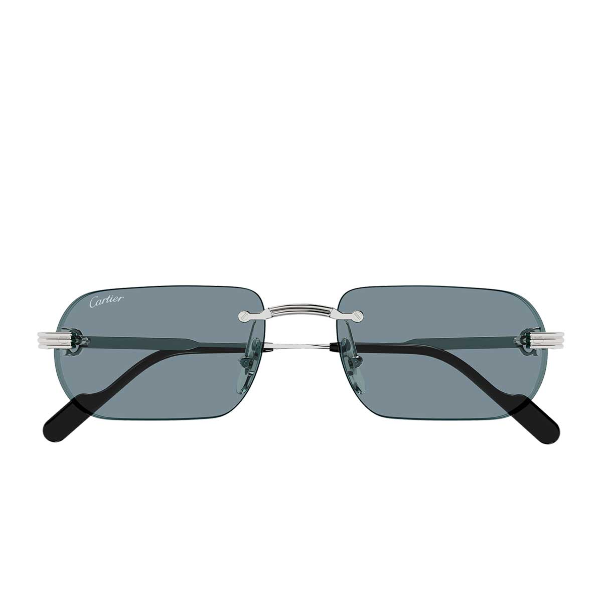 Cartier Occhiali da Sole CT0577S 006 Argento/Azzurro Uomo