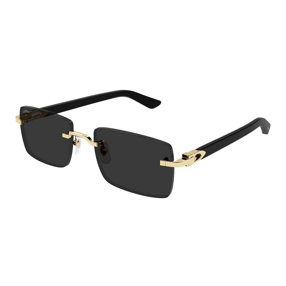 Cartier Occhiali da Sole CT0579S 001 OroNero/Grigio Uomo 2
