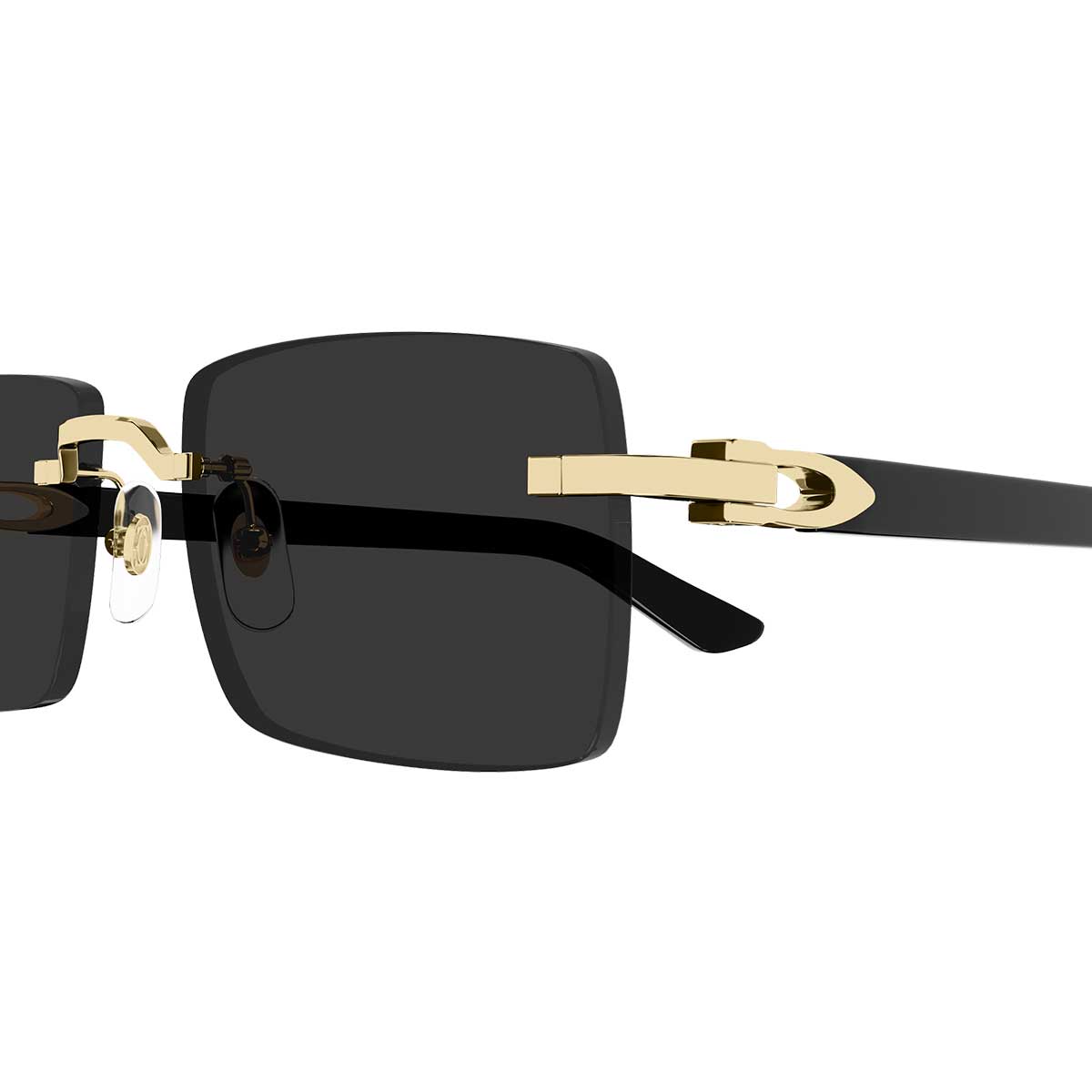 Cartier Occhiali da Sole CT0579S 001 OroNero/Grigio Uomo 3