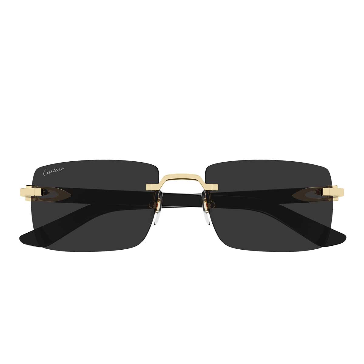 Cartier Occhiali da Sole CT0579S 001 OroNero/Grigio Uomo
