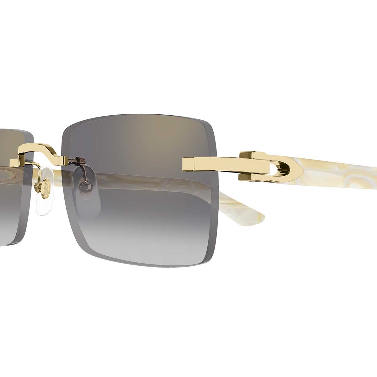 Cartier Occhiali da Sole CT0579S 003 OroAvorio/Grigio Uomo 3