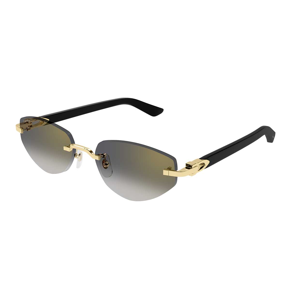 Cartier Occhiali da Sole CT0580S 001 OroNero/Grigio Donna 2