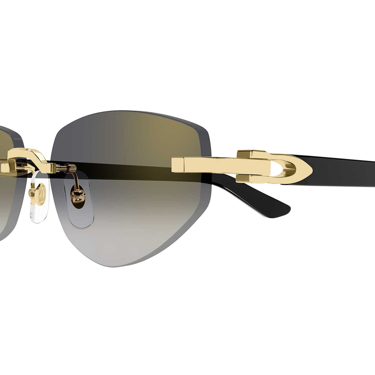 Cartier Occhiali da Sole CT0580S 001 OroNero/Grigio Donna 3