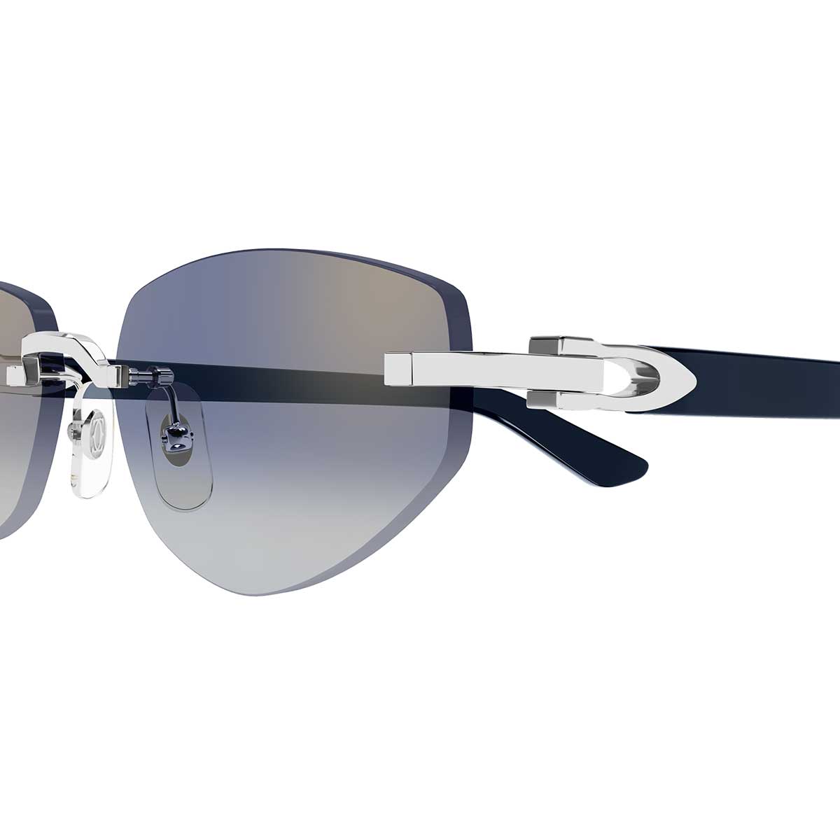 Cartier Occhiali da Sole CT0580S 004 ArgentoBlu/Blu Donna 3