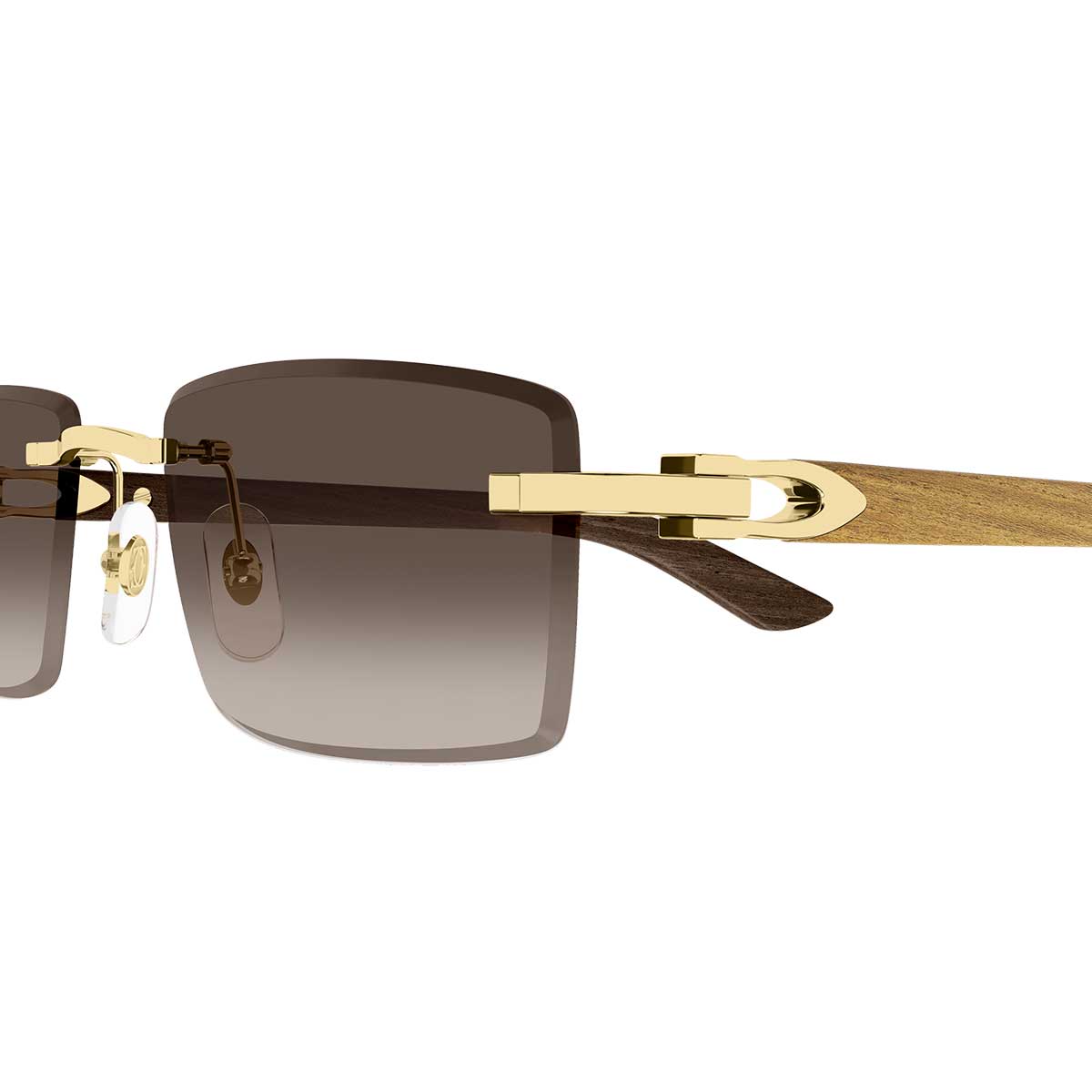 Cartier Occhiali da Sole CT0582S 003 OroGiallo/Marrone Uomo 3