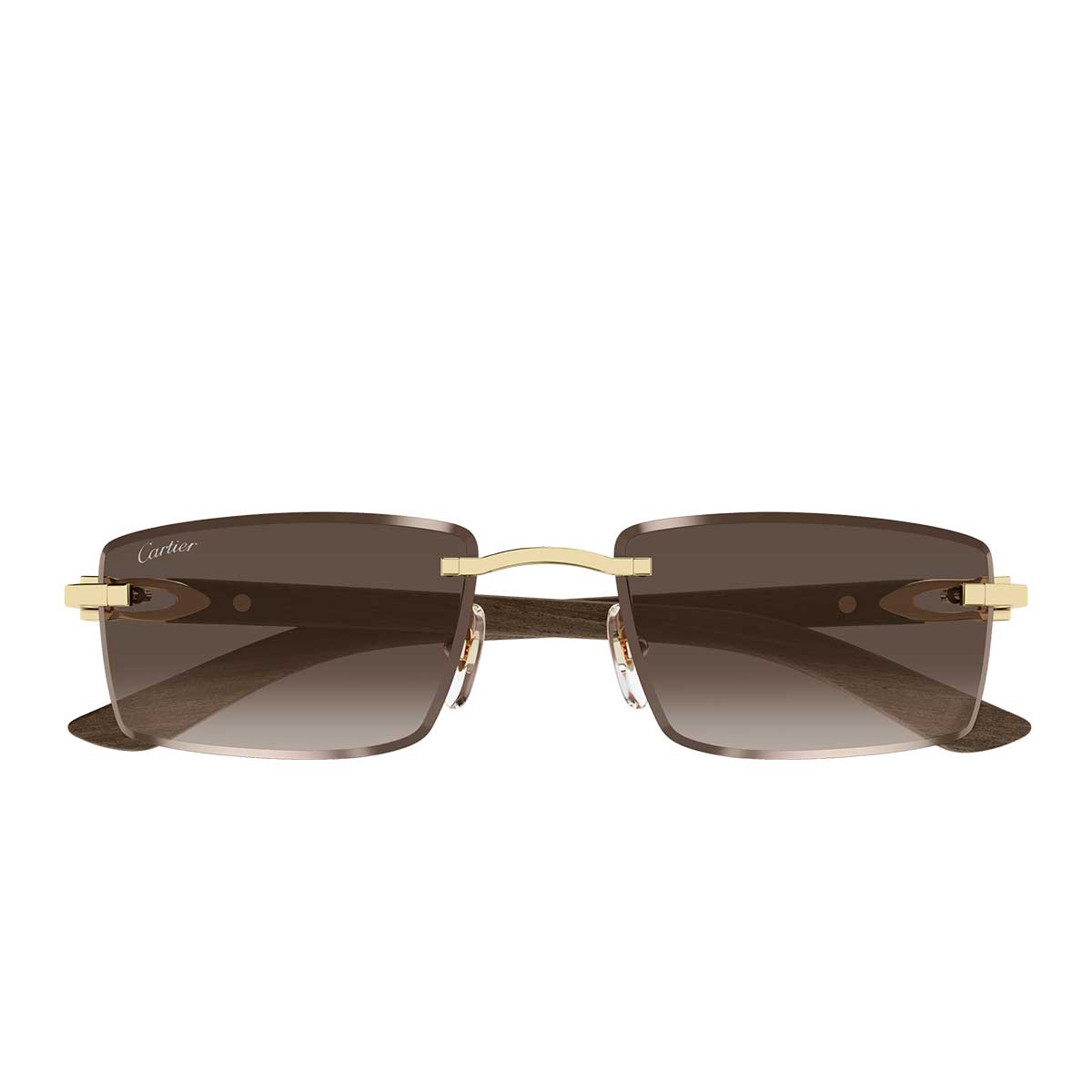 Cartier Occhiali da Sole CT0582S 003 OroGiallo/Marrone Uomo