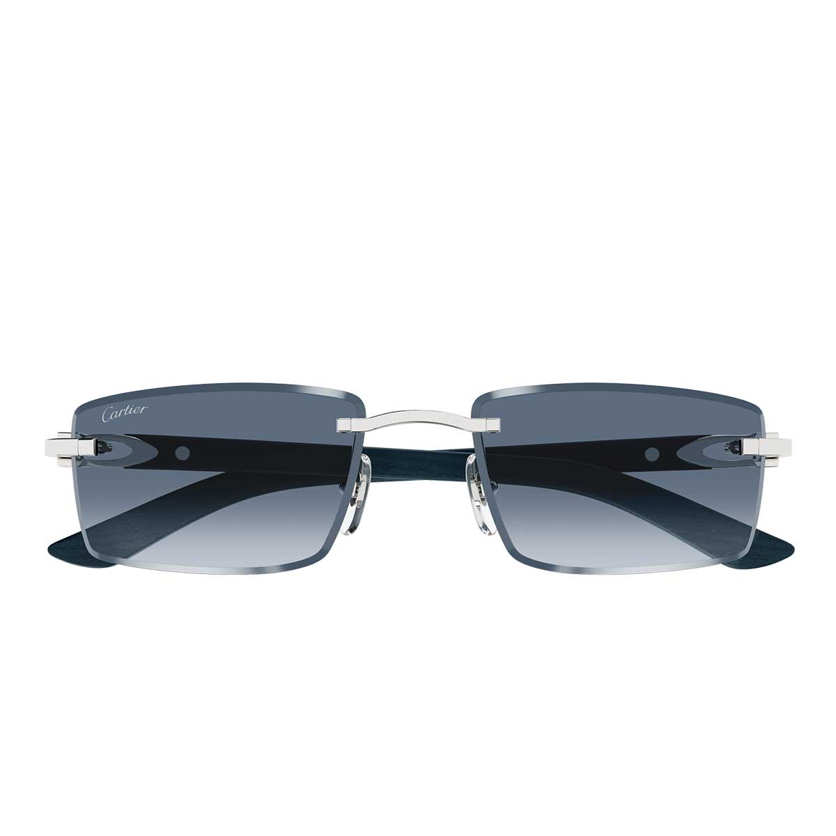 Cartier Occhiali da Sole CT0582S 004 ArgentoGrigio/Blu Uomo