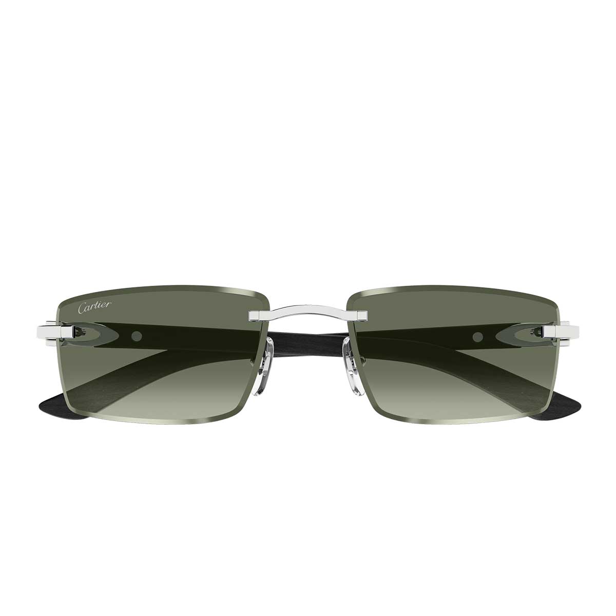 Cartier Occhiali da Sole CT0582S 005 ArgentoVerde/Verde Uomo