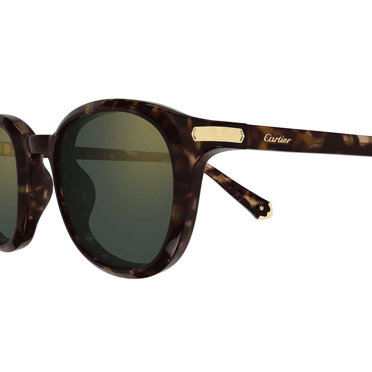 Cartier Occhiali da Sole CT0584S 002 Marrone/Verde Unisex 3