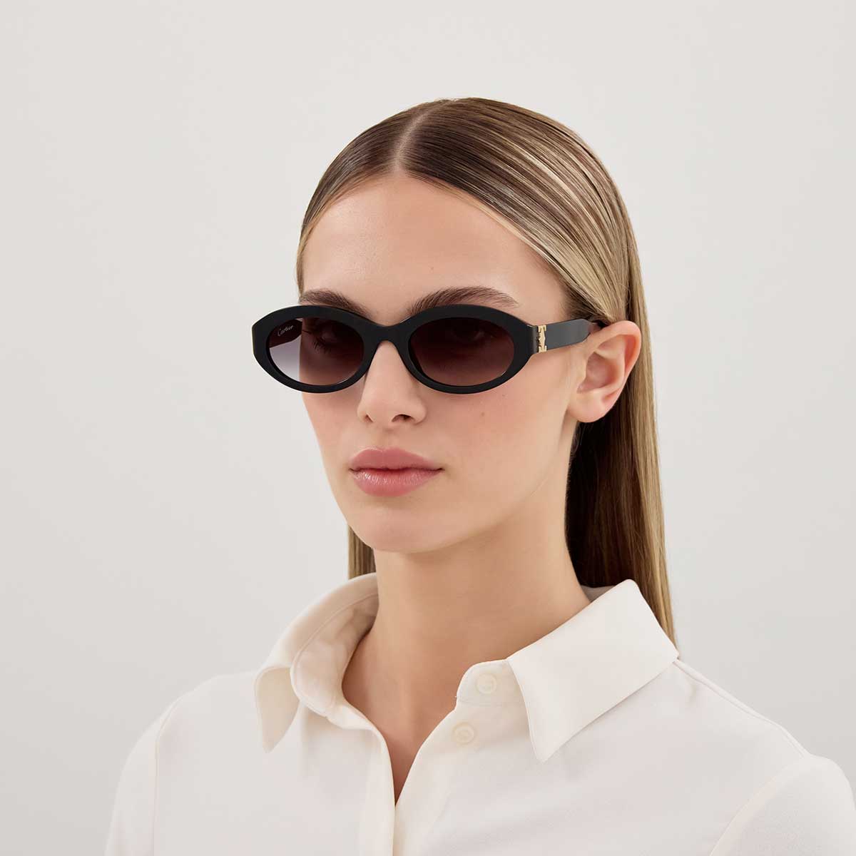 Cartier Occhiali da Sole CT0588S 001 Nero/Grigio Donna 4