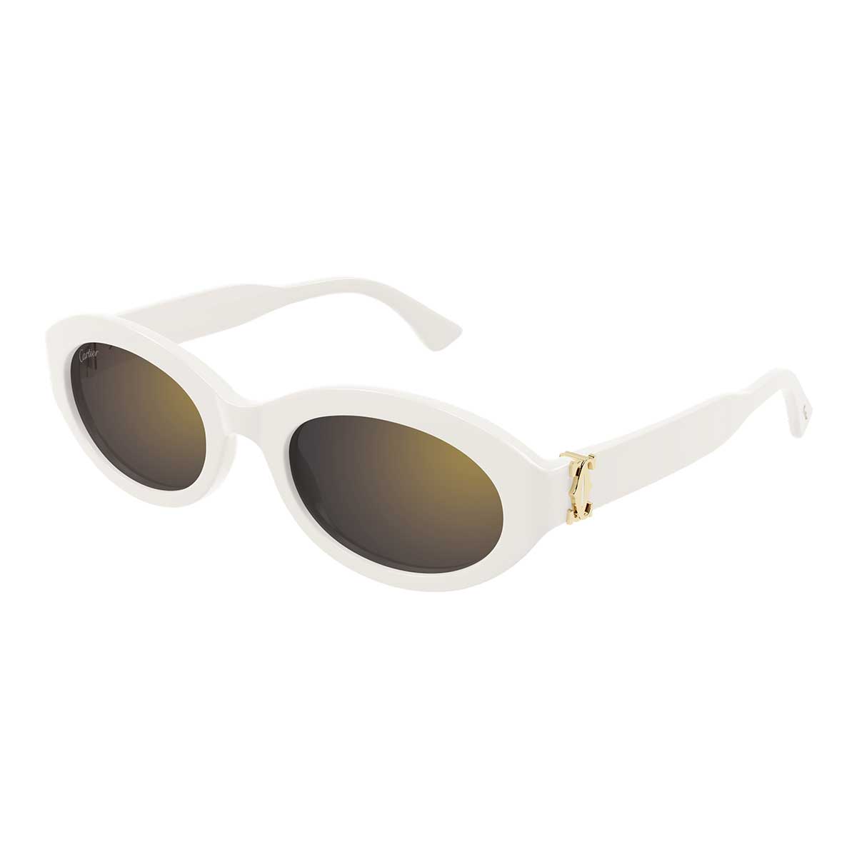 Cartier Occhiali da Sole CT0588S 005 Bianco/Grigio Donna 2