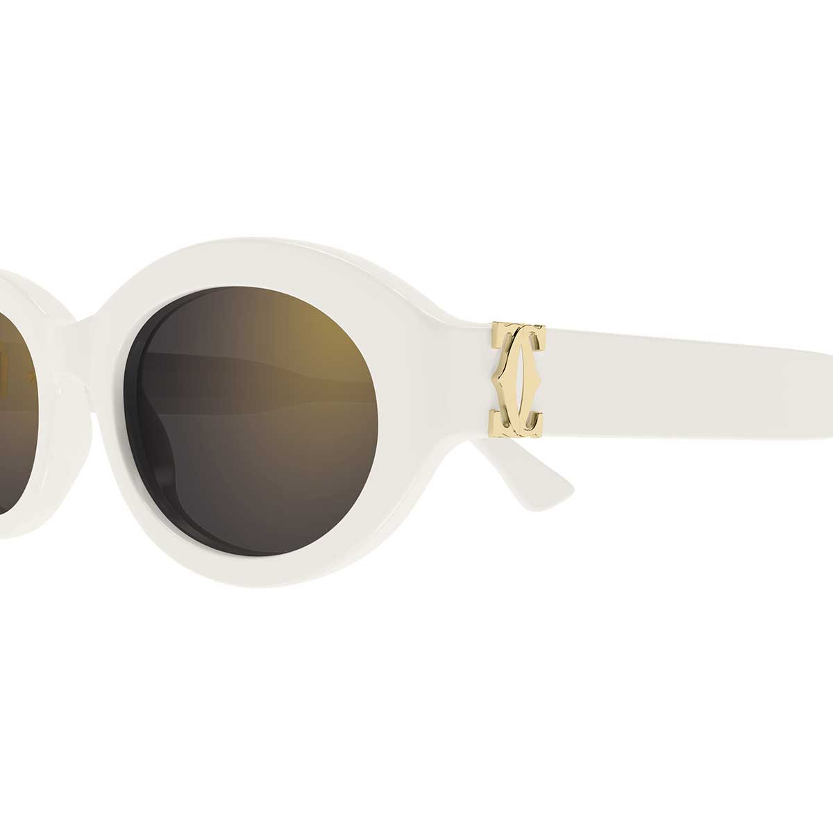 Cartier Occhiali da Sole CT0588S 005 Bianco/Grigio Donna 3