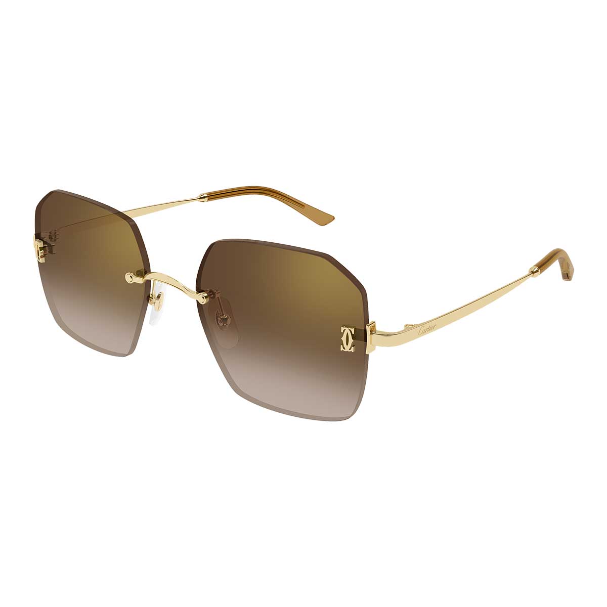 Cartier Occhiali da Sole CT0591S 002 Oro/Marrone Donna 2
