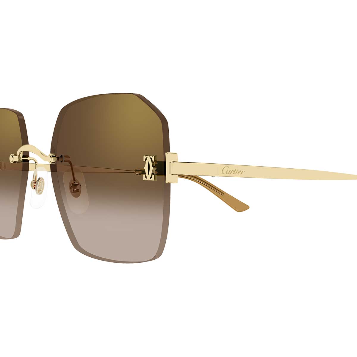 Cartier Occhiali da Sole CT0591S 002 Oro/Marrone Donna 3