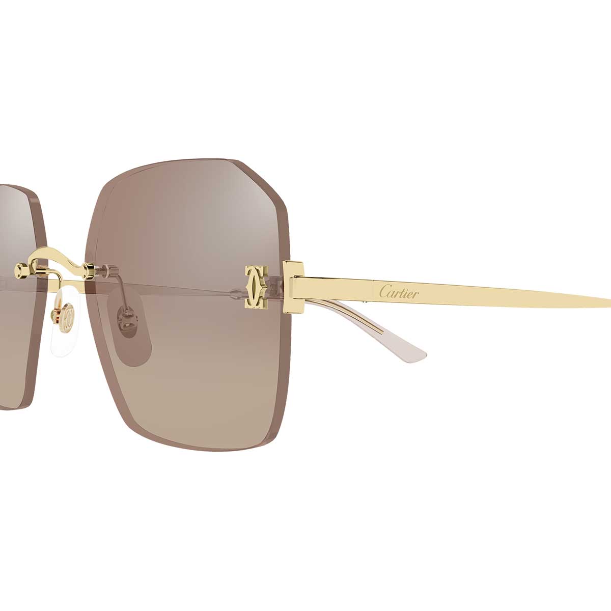 Cartier Occhiali da Sole CT0591S 003 Oro/Marrone Donna 3