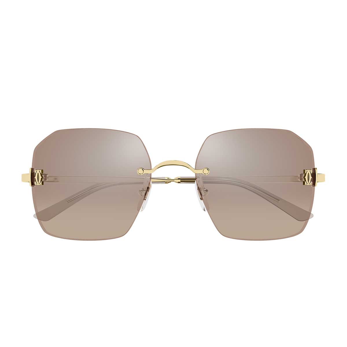 Cartier Occhiali da Sole CT0591S 003 Oro/Marrone Donna