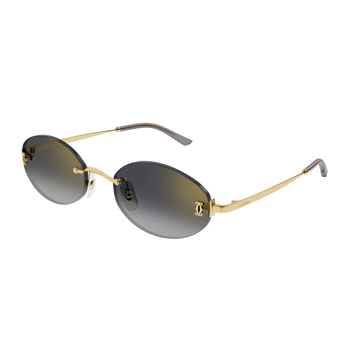 Cartier Occhiali da Sole CT0592S 001 Oro/Grigio Unisex 2