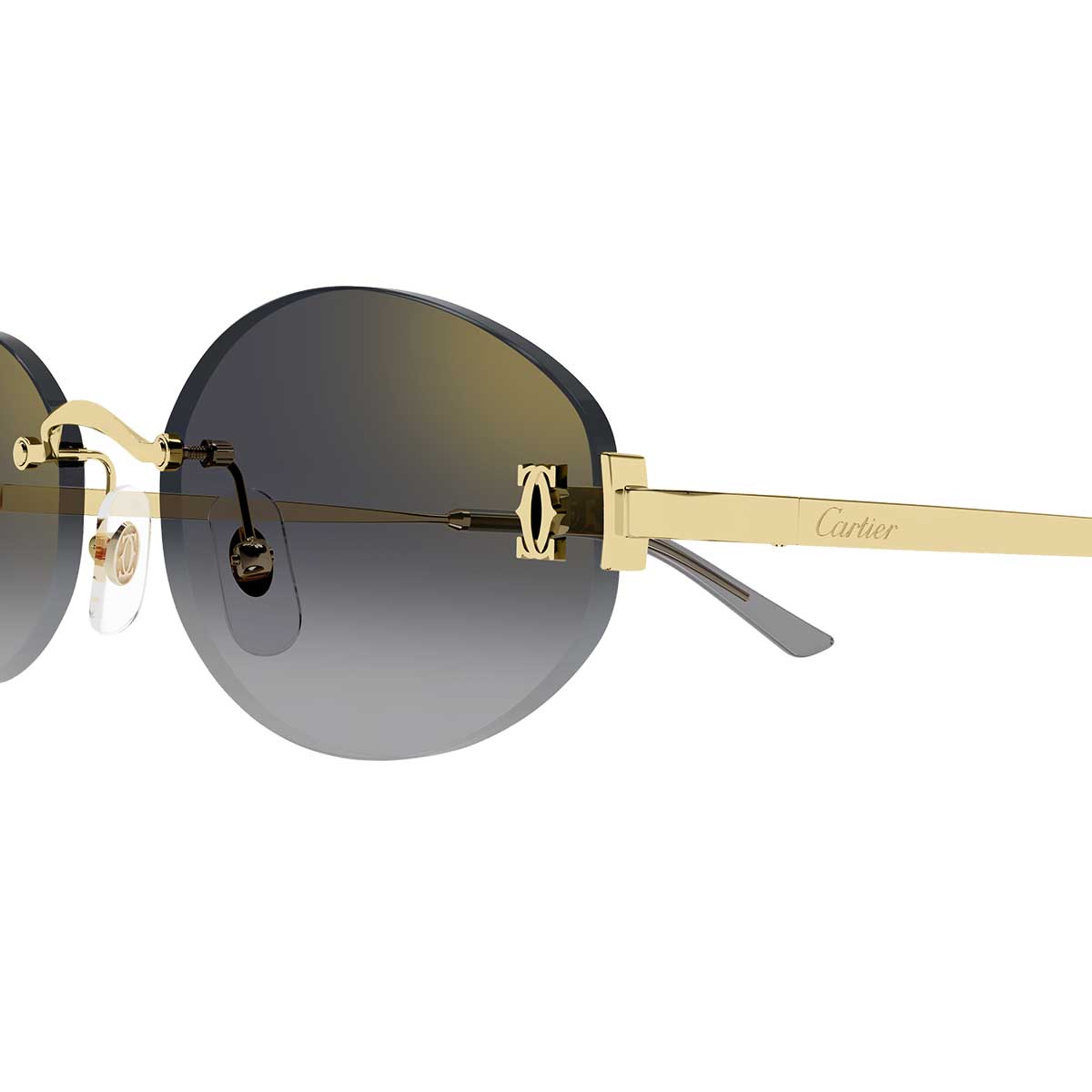 Cartier Occhiali da Sole CT0592S 001 Oro/Grigio Unisex 3