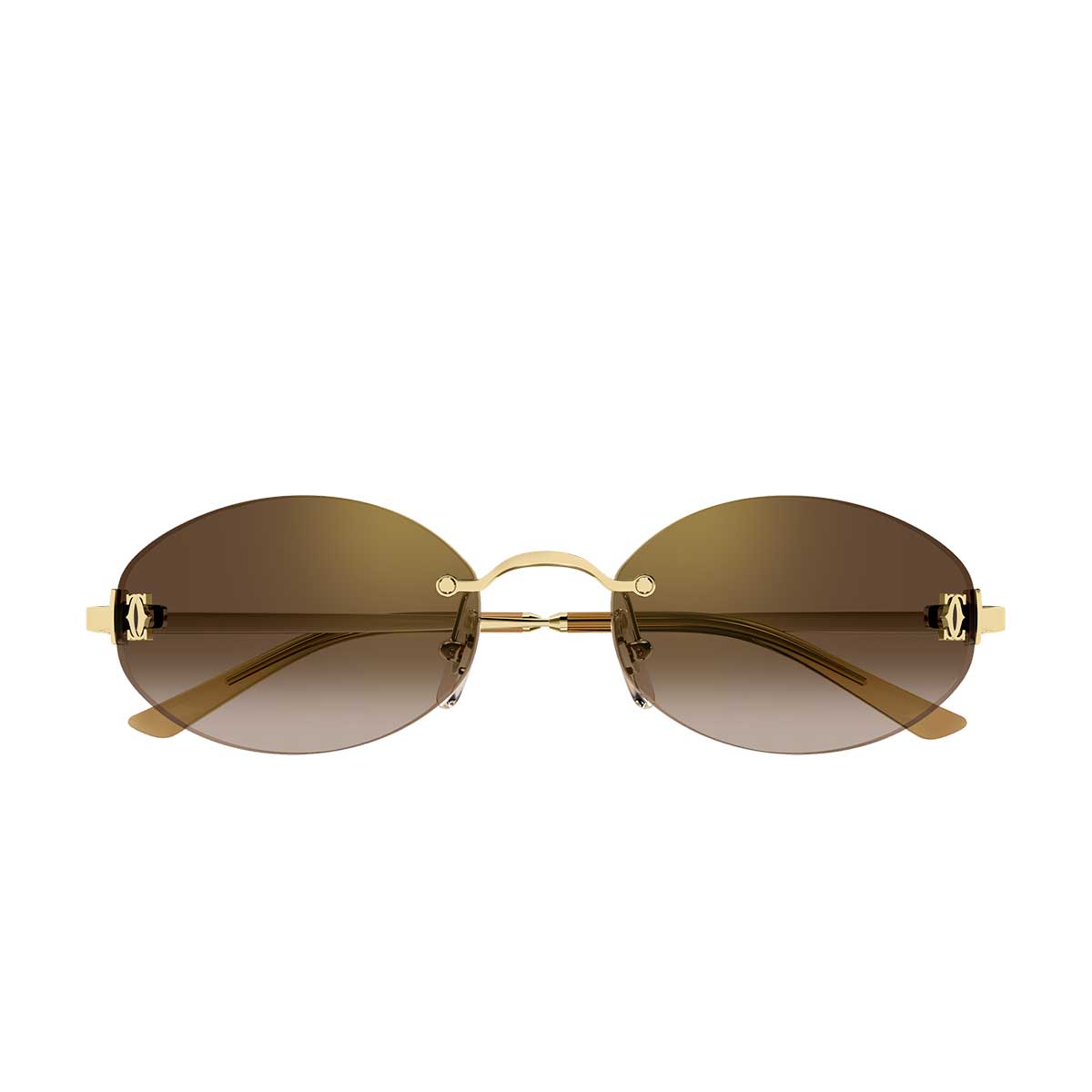 Cartier Occhiali da Sole CT0592S 002 Oro/Marrone Unisex