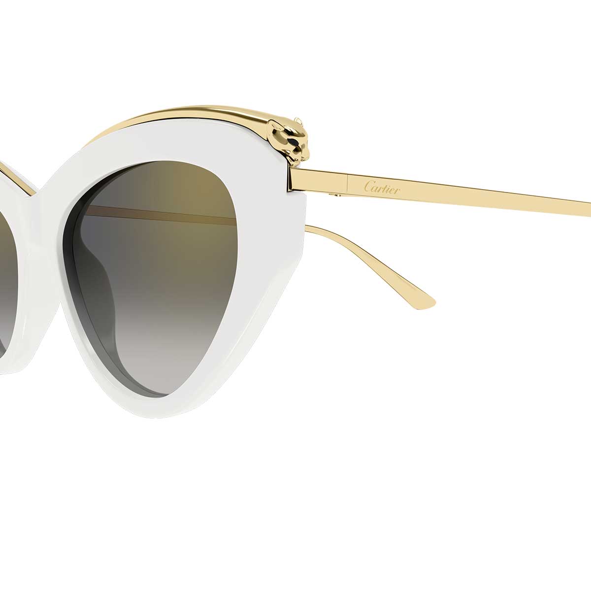 Cartier Occhiali da Sole CT0596S 005 BiancoOro/Grigio Donna