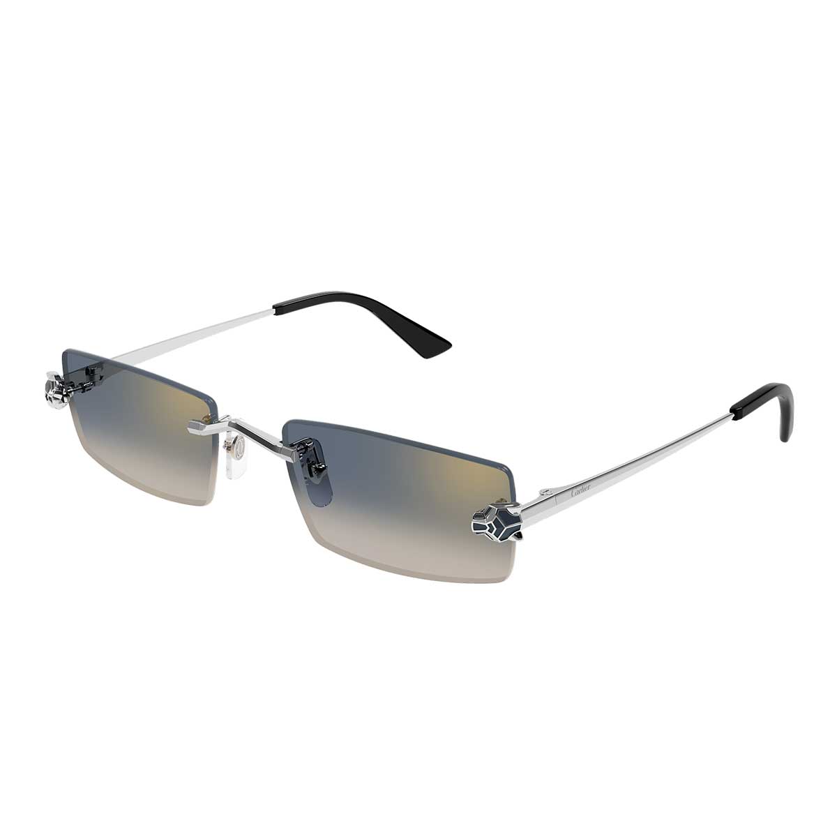 Cartier Occhiali da Sole CT0598S 002 Argento/Grigio Unisex