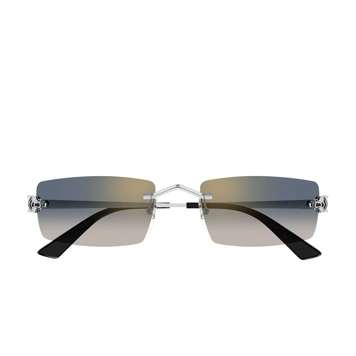 Cartier Occhiali da Sole CT0598S 002 Argento/Grigio Unisex