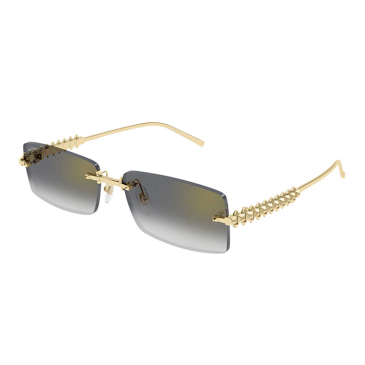 Cartier Occhiali da Sole CT0604S 001 Oro/Grigio Unisex