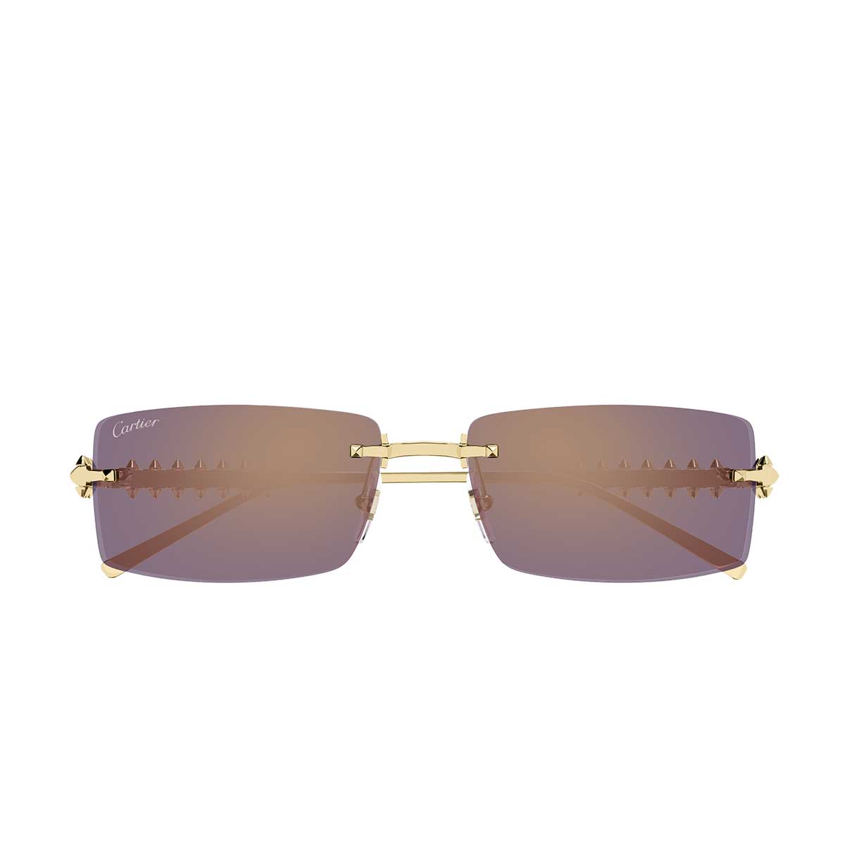 Cartier Occhiali da Sole CT0604S 003 Oro/Viola Unisex
