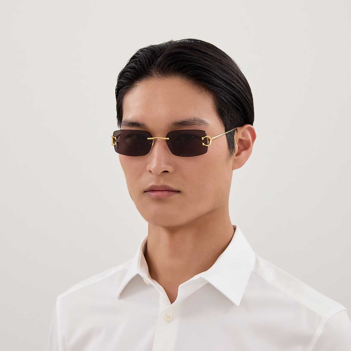 Cartier Occhiali da Sole CT0605S 001 Oro/Grigio Uomo