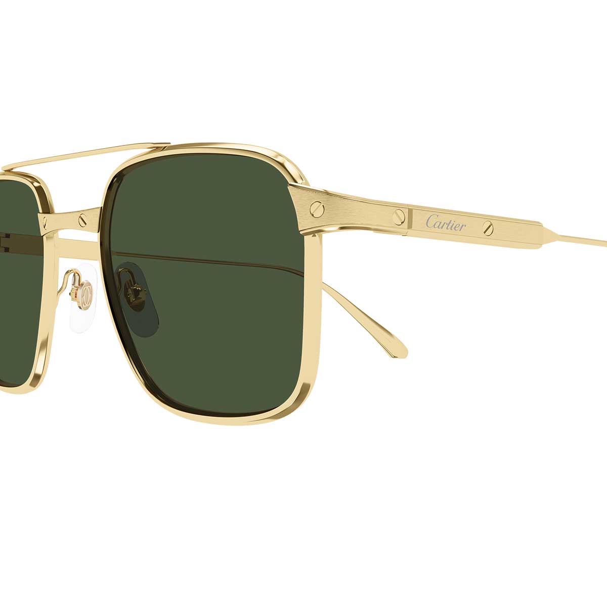 Cartier Occhiali da Sole CT0610S 002 Oro/Verde Uomo