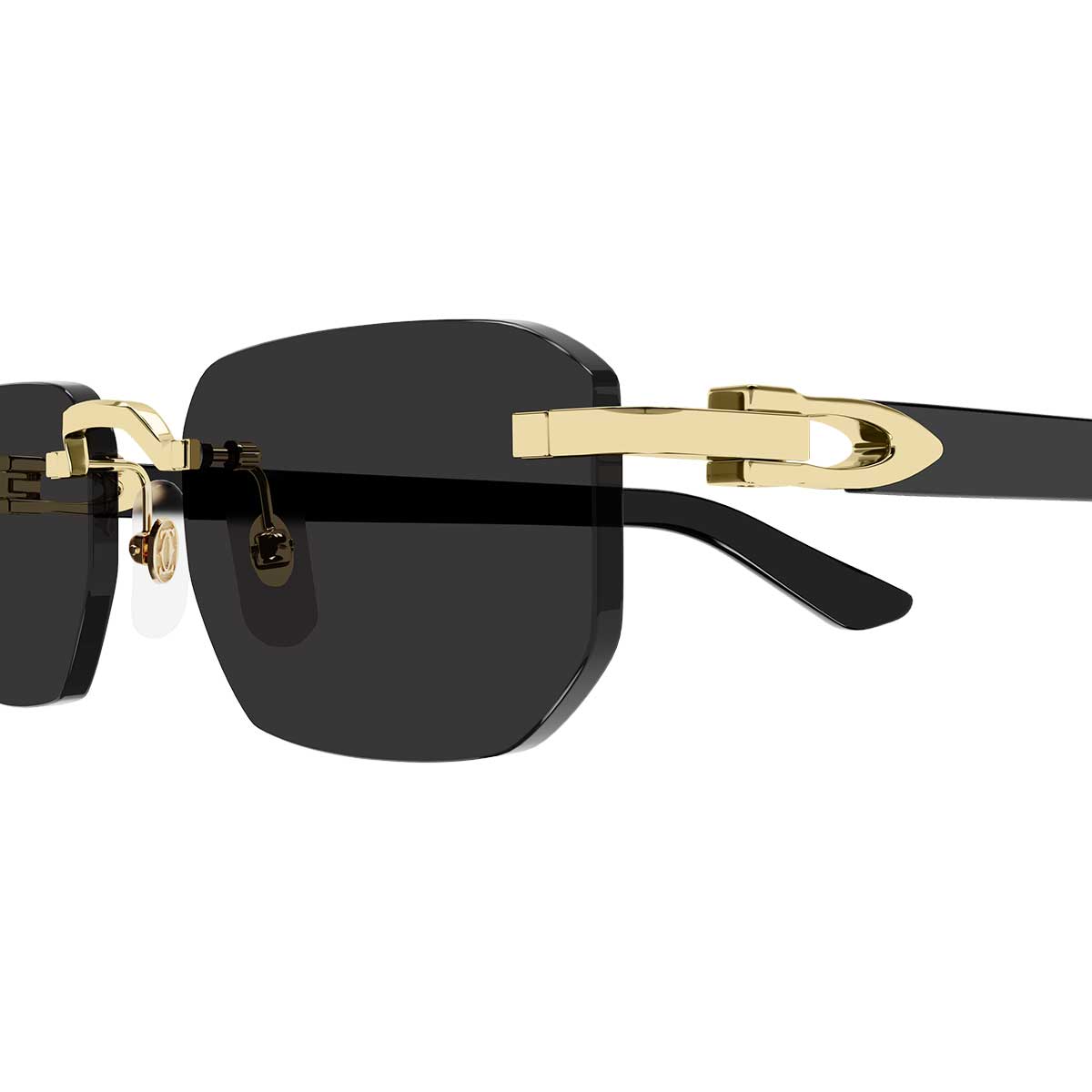 Cartier Occhiali da Sole CT0622S 001 OroNero/Grigio Uomo