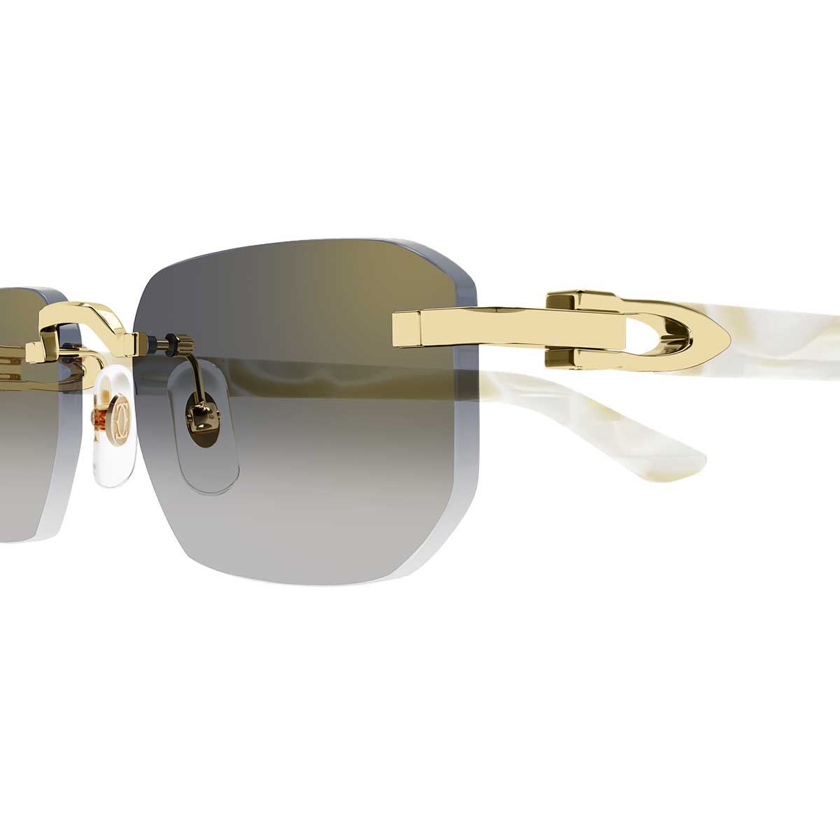 Cartier Occhiali da Sole CT0622S 004 OroAvorio/Grigio Uomo