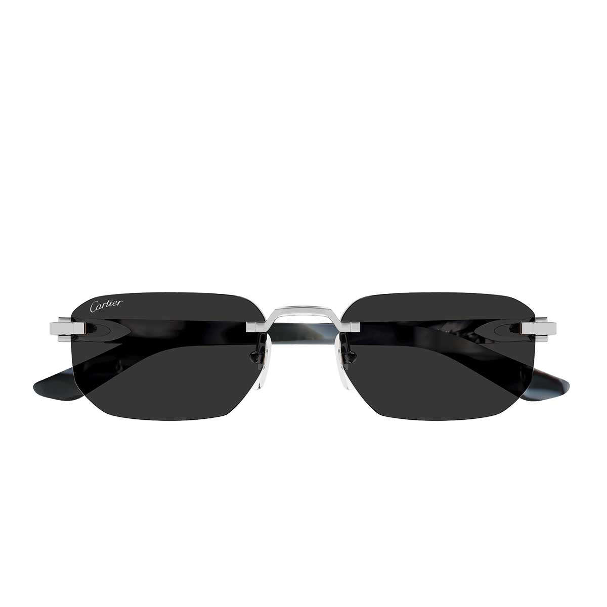 Cartier Occhiali da Sole CT0622S 005 ArgentoGrigio/Grigio Uomo