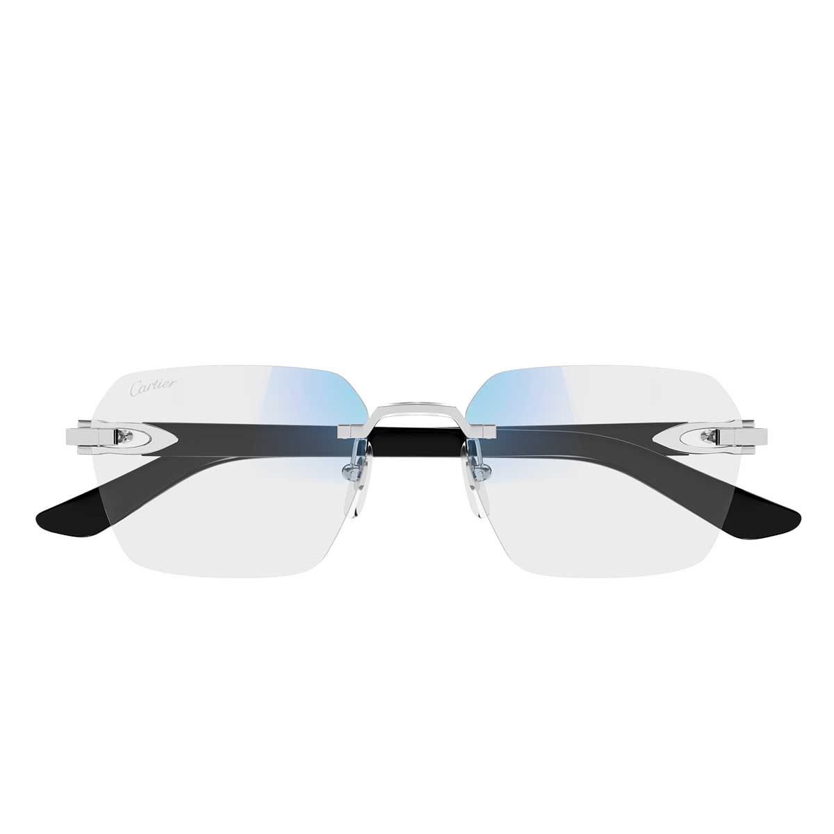 Cartier Occhiali da Sole CT0623S 001 ArgentoNero/Trasparente Uomo