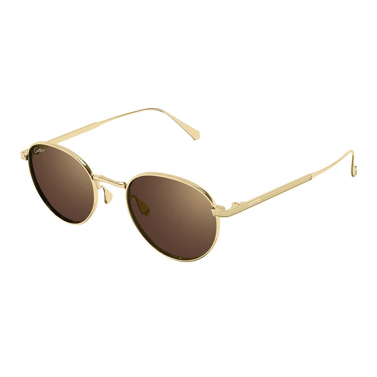 Cartier Occhiali da Sole CT0626S 007 Oro/Marrone Unisex