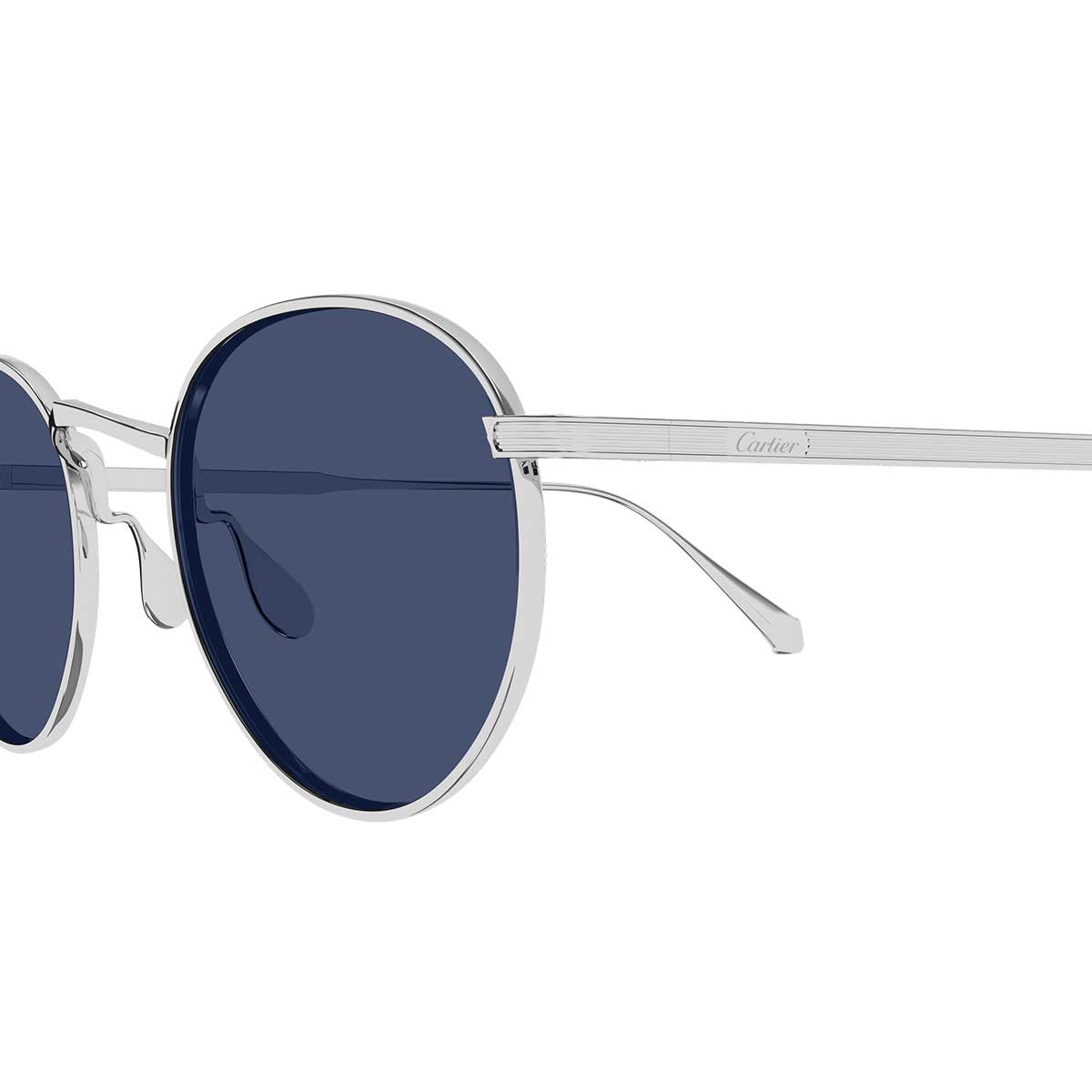 Cartier Occhiali da Sole CT0626S 011 Argento/Blu Unisex 3